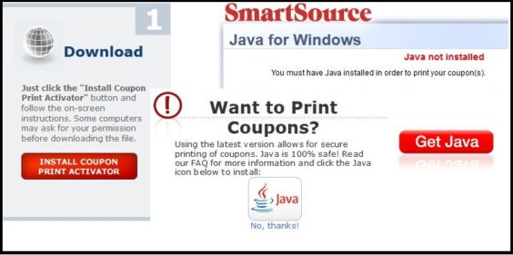 Printing Problems? Coupon Network, SmartSource to Junk Java