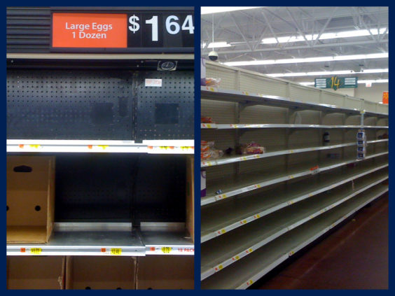 Empty Grocery Shelves