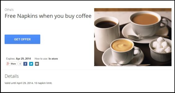 “Free Napkins When You Buy Coffee”: The Most Ridiculous Coupon Ever?