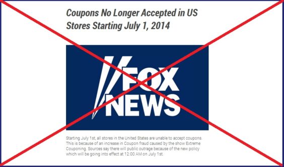 Fake coupon news story