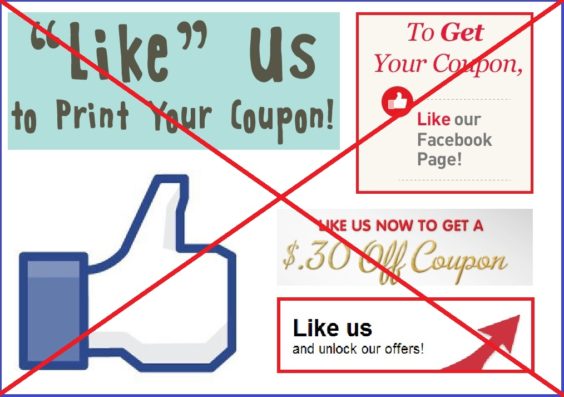 No Facebook coupons