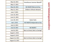 SmartSource 2015 Insert Schedule