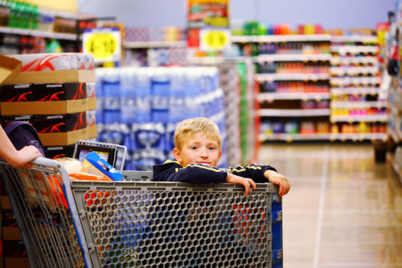 children grocery photo
