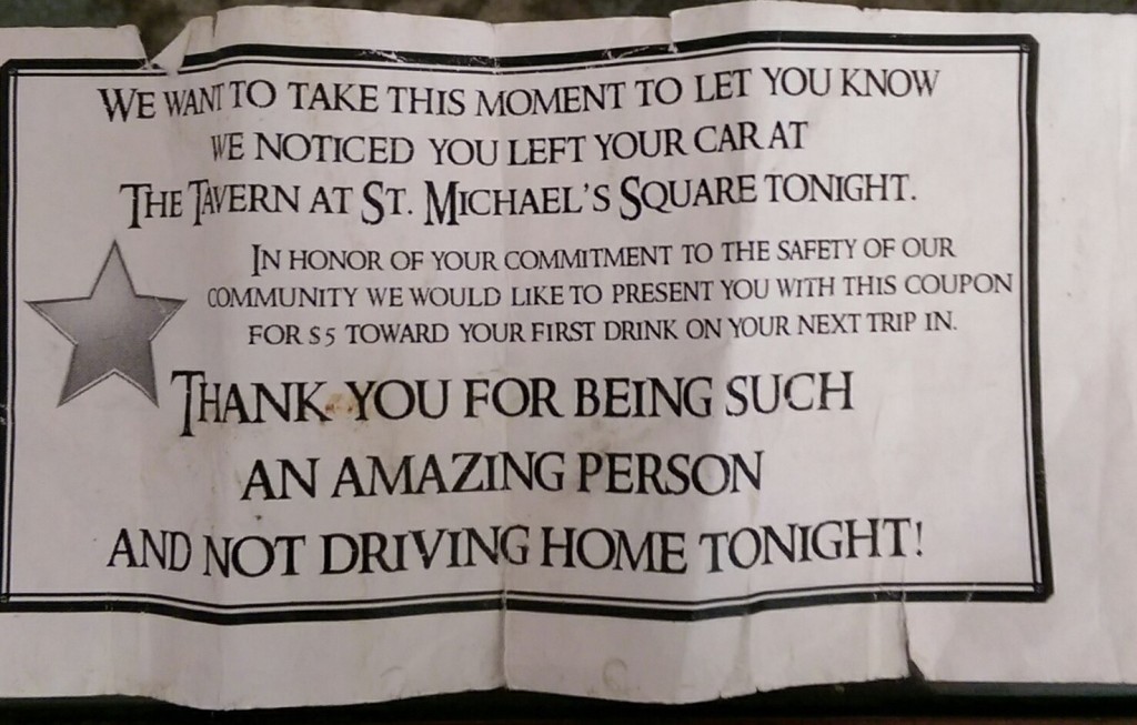 “Thank You For Being a Drunken Mess – Here’s a Coupon for More Booze”